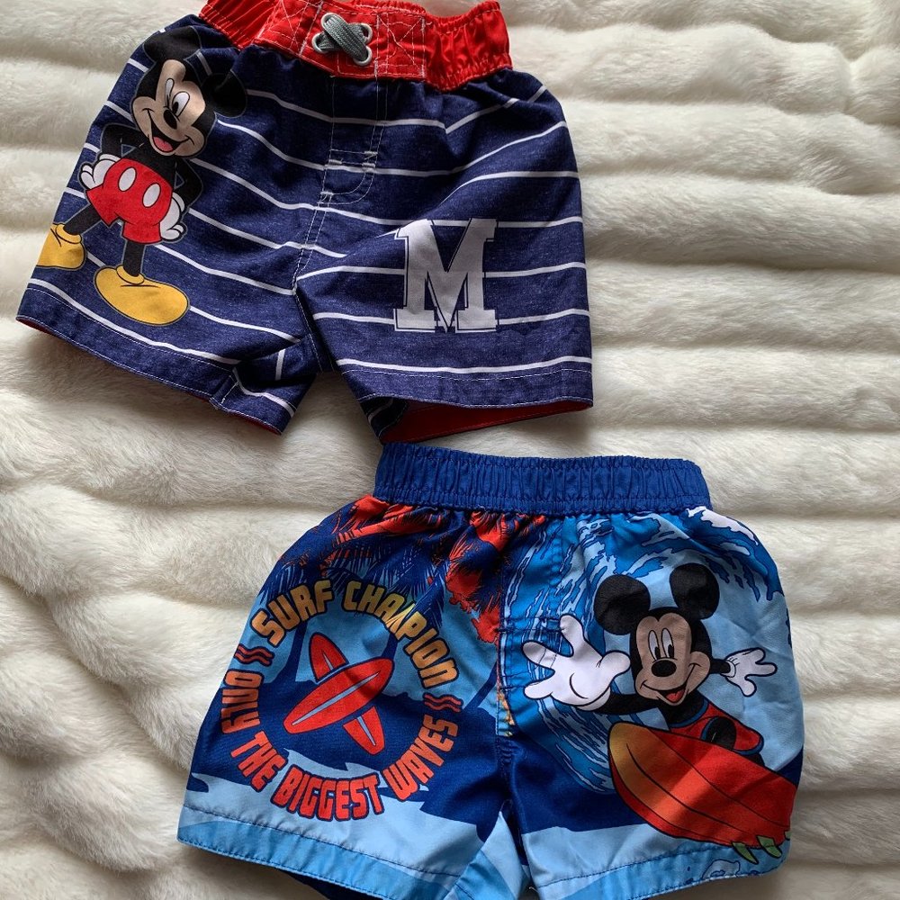2 Mickey Mouse Swim Trunks